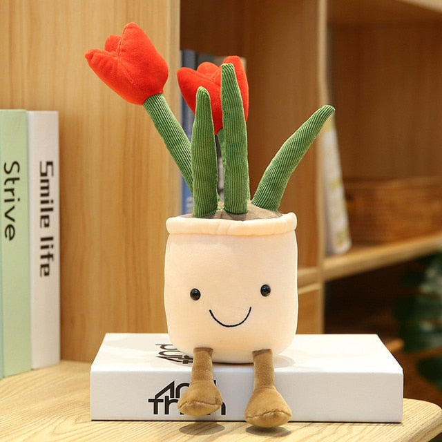 Potted Tulip Plush Decoration