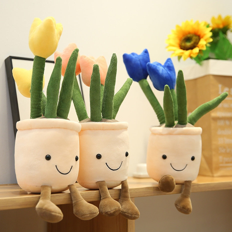 Potted Tulip Plush Decoration