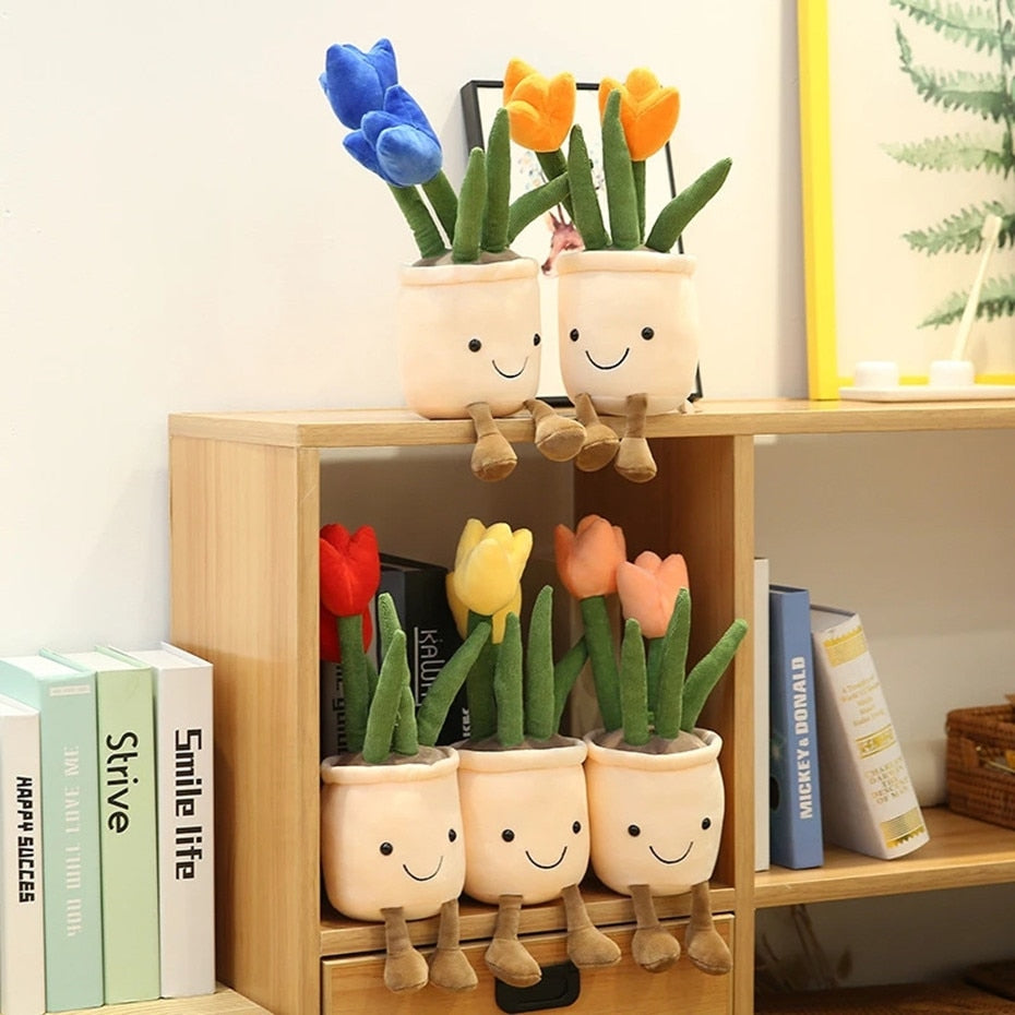 Potted Tulip Plush Decoration