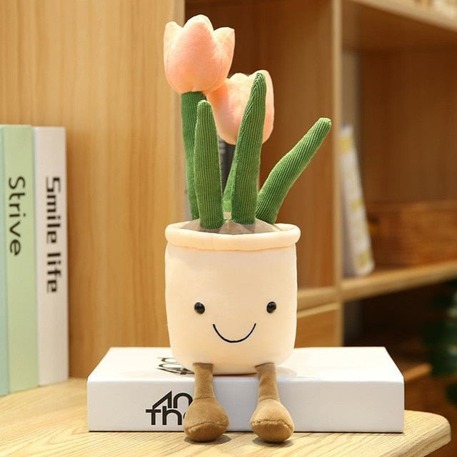 Potted Tulip Plush Decoration