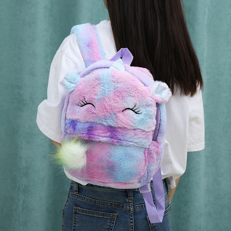 Fluffy Unicorn Backpack