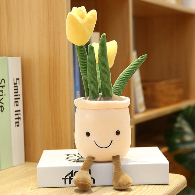 Potted Tulip Plush Decoration