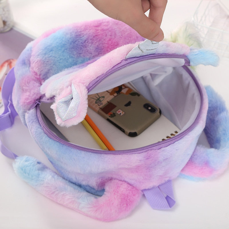 Fluffy Unicorn Backpack