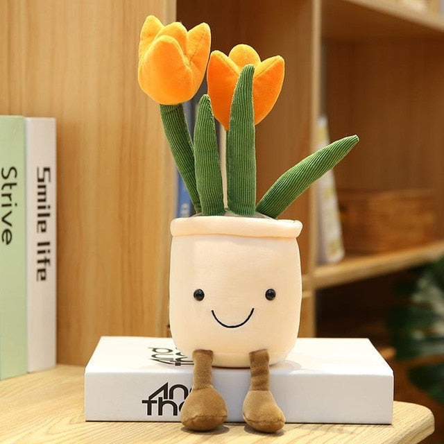 Potted Tulip Plush Decoration