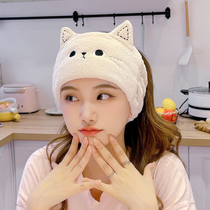 Cute Cat Face Washing Headband