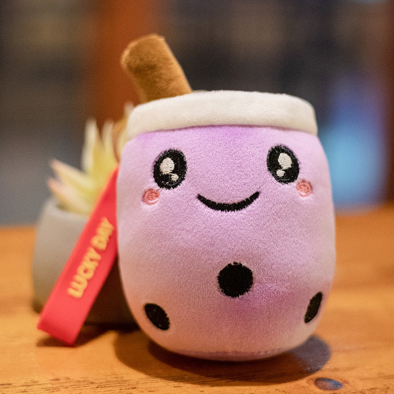 Cute Soft Plush Boba Keychain