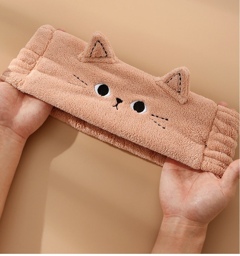 Cute Cat Face Washing Headband