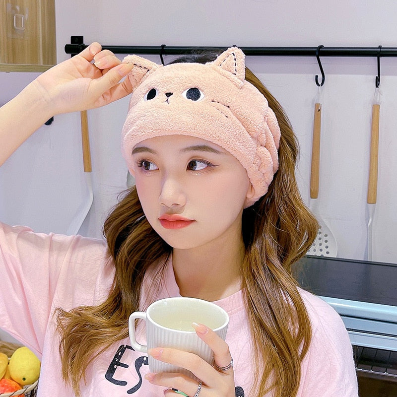 Cute Cat Face Washing Headband