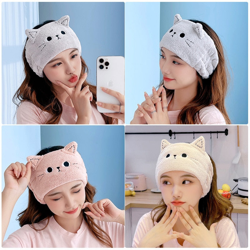 Cute Cat Face Washing Headband