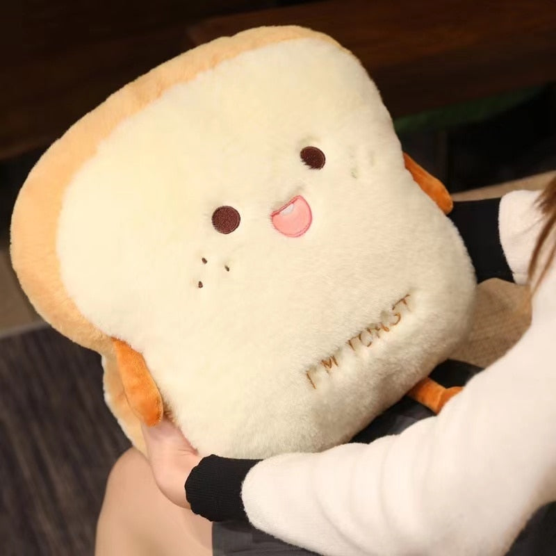 Toast Pillow Plushie & Hand Warmer