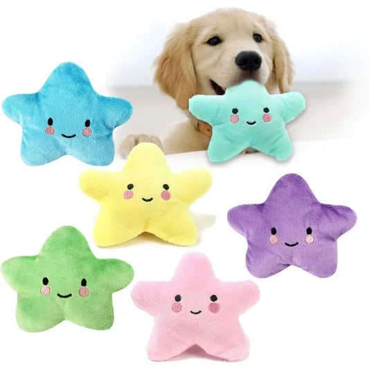 Squeaky Star Dog Plush Toy