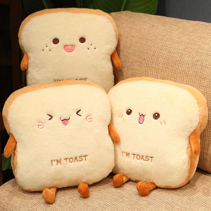 Toast Pillow Plushie & Hand Warmer