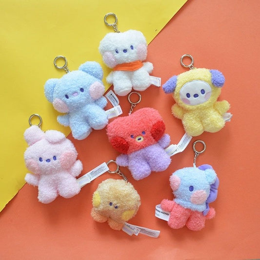 BT21- (BTS x Line Friends) Mini Plush Keychain - Fluffy Style